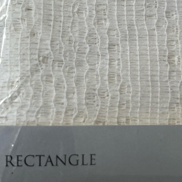 Home Trends Harmony Nottingham Lace White 60 X 92 Rectangle Tablecloth Cotton - Picture 4 of 7